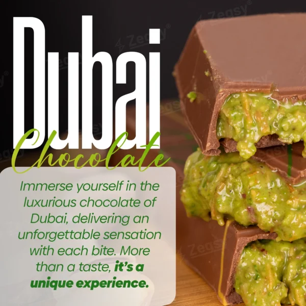 Dubai Chocolate Pistachio Knafeh Bar Original Size 8 oz | Luxury Milk Chocolate | Premium Pistachio Cream Filling | Individually Wrapped Gourmet Treats - Image 7