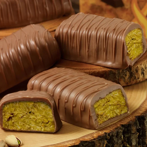 Dubai Chocolate Bar Pistachio Knafeh - Luxury Rich Milk Chocolate, Individually Wrapped Fresh, Premium Pistachio Cream Katafi Filling - Image 2